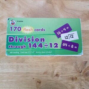 Frank Schaffer Publications 170 flashcards division through 144 divided by 12